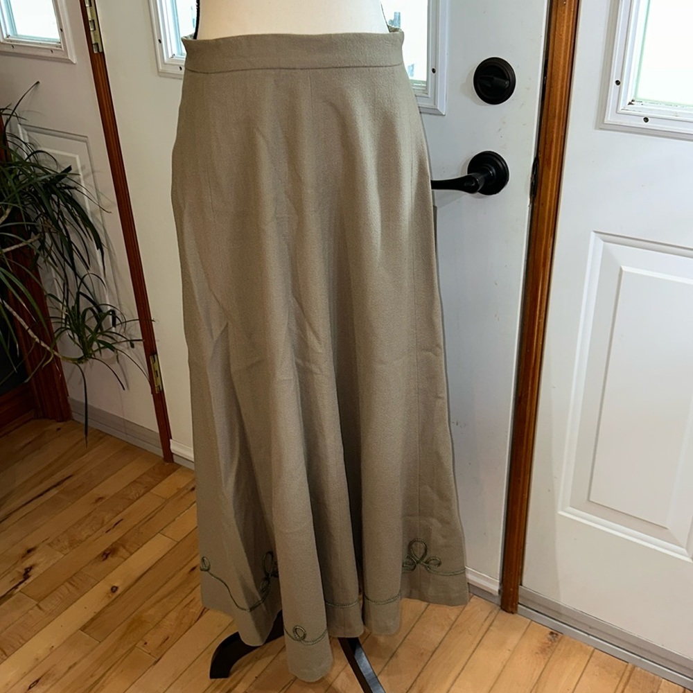 Susan Bristol Vintage Wool Embroidered Skirt